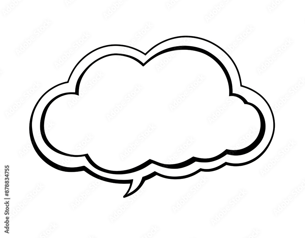Cloud Speech Bubble isolated on white background. Chat bubble speech icon. Messaging and Chatting symbol Cloud Speech Bubble isolated on white background. Chat bubble speech icon. Messaging and Chatting symbol