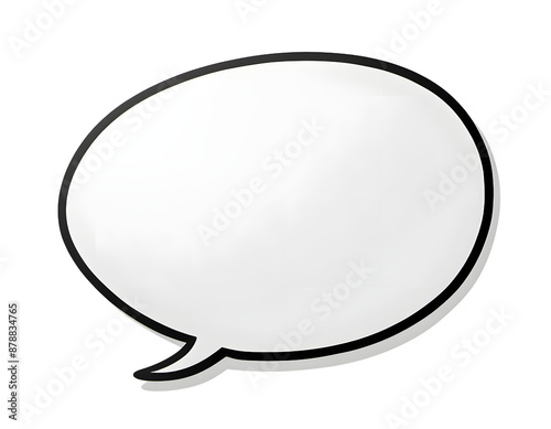 Speech bubble isolated on transparent background. Oval shape. Chat bubble speech icon. Messaging and Chatting symbol