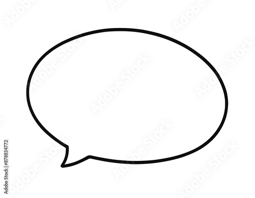 Speech bubble isolated on transparent background. Oval shape. Chat bubble speech icon. Messaging and Chatting symbol