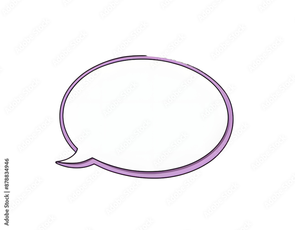 Purple line comic speech bubble doodle on a transparent background. Oval shape. Chat bubble speech icon. Messaging and Chatting symbol Purple line comic speech bubble doodle on a transparent background. Oval shape. Chat bubble speech icon. Messaging and Chatting symbol