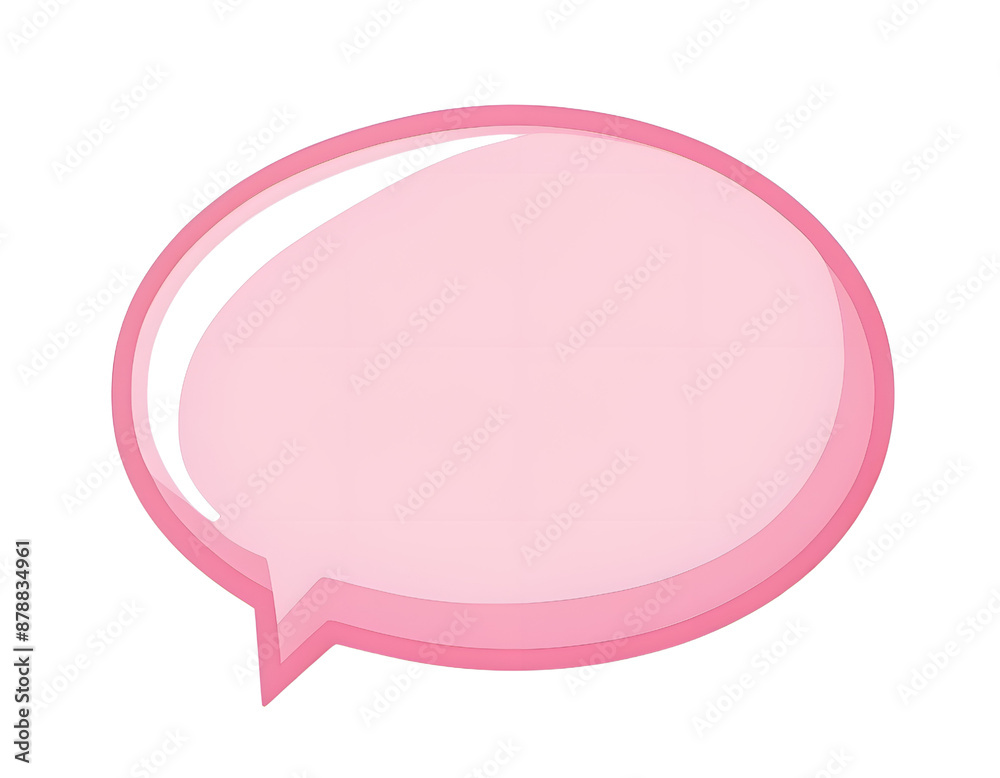 Pink comic speech bubble doodle on a transparent background. Oval shape. Chat bubble speech icon. Messaging and Chatting symbol Pink comic speech bubble doodle on a transparent background. Oval shape. Chat bubble speech icon. Messaging and Chatting symbol