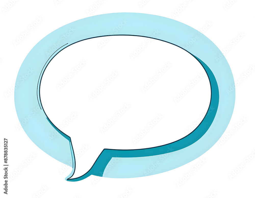 Light blue and white comic speech bubble doodle on a transparent background. Oval shape. Chat bubble speech icon. Messaging and Chatting symbol Light blue and white comic speech bubble doodle on a transparent background. Oval shape. Chat bubble speech icon. Messaging and Chatting symbol