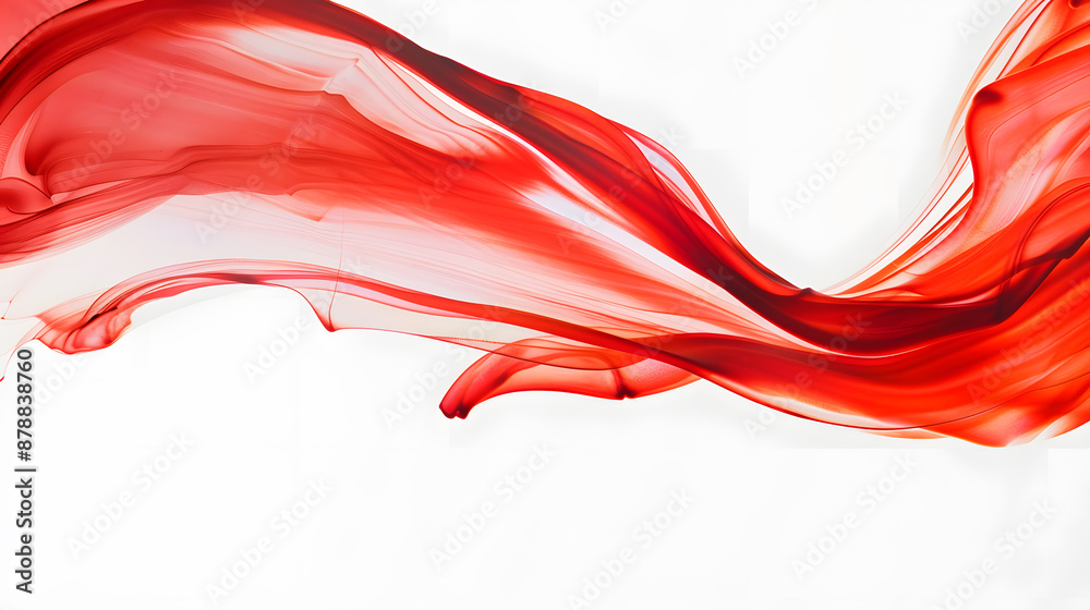 A red ribbon with a white background A red ribbon with a white background