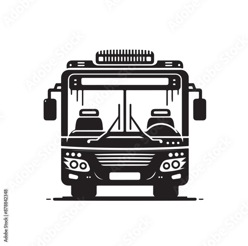 bus vector silhouette illustration