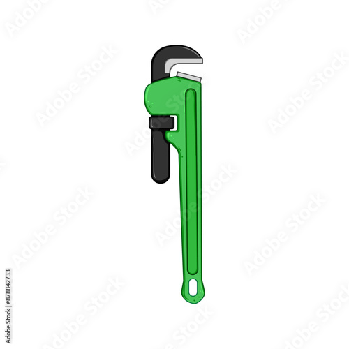 home pipe wrench cartoon. work maintenance, man construction, worker faucet home pipe wrench sign. isolated symbol vector illustration