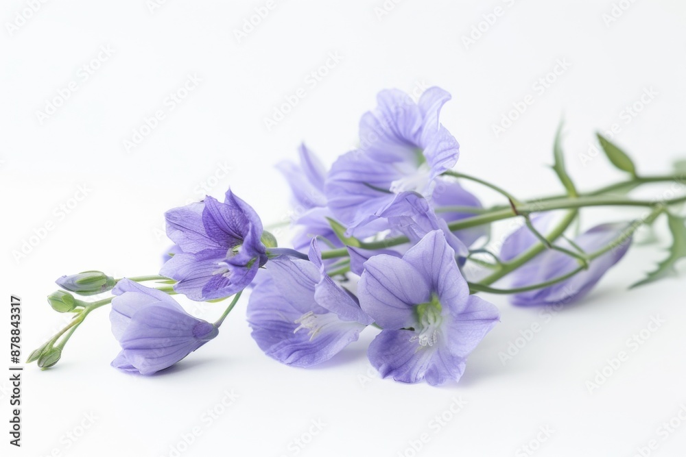 Elegant depiction of blooming delphinium flowers in a minimalist style Elegant depiction of blooming delphinium flowers in a minimalist style