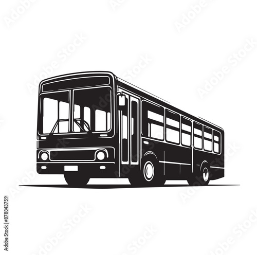 bus vector silhouette illustration