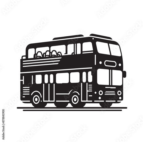 bus vector silhouette illustration
