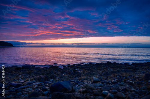 Most magical and wonderful sunrise over Hubbards coast, close to the Atlantic, Nova Scotia, Canada