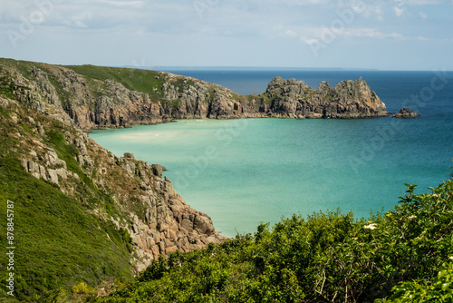 Porthcurno Beach is tucked away on the south coast of the Penwith peninsula in Cornwall, with crystal clear water and golden sand spanning the beach. It is simply stunning.