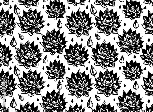 succulent seamless pattern design for 40oz laser tumbler, mockap, warp tumbler v2