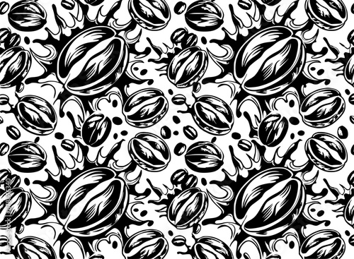 coffe seamless pattern design for 40oz laser tumbler, mockap, warp tumbler v3