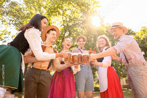 Young people in traditional...