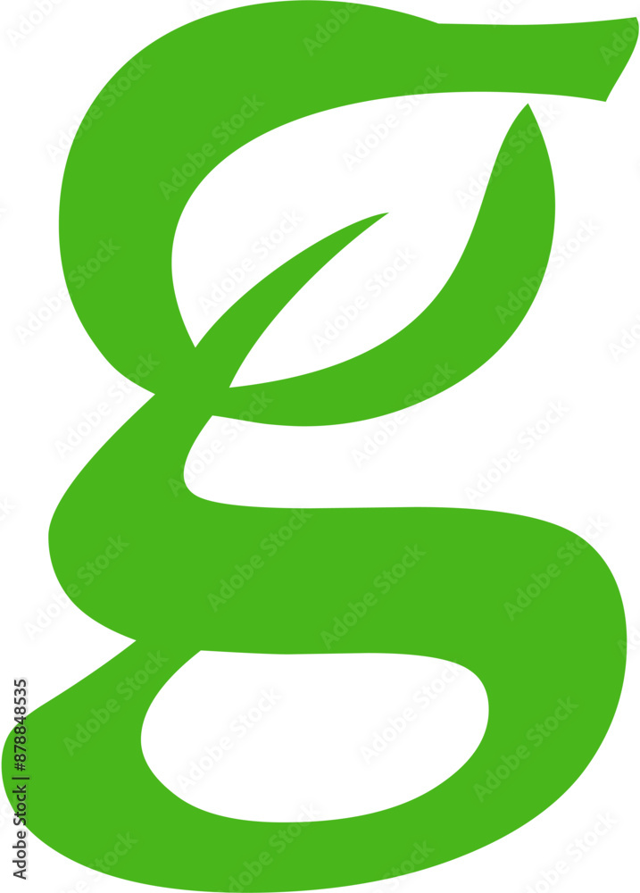 G letter leaf icon logo design concept on white background. G letter leaf icon logo design concept on white background.