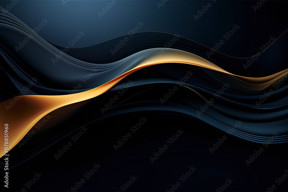 Obraz premium Elegant Abstract Dark Background design, texture, wave, pattern