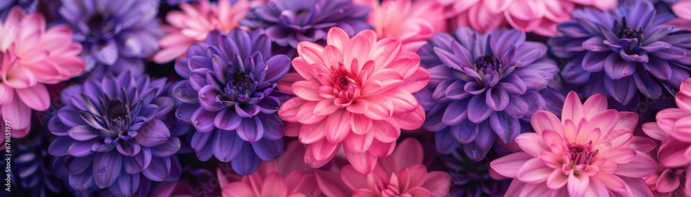 Beautiful close-up of vibrant purple and pink flowers in full bloom, showcasing delicate petals and intricate details. Ideal for nature and floral themes. Beautiful close-up of vibrant purple and pink flowers in full bloom, showcasing delicate petals and intricate details. Ideal for nature and floral themes.