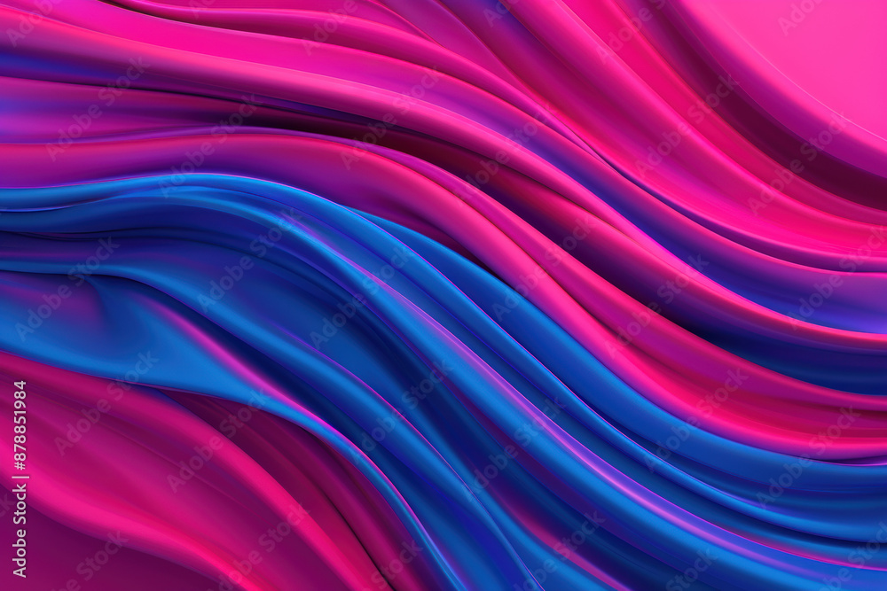 Vibrant abstract wave pattern in pink and blue colors creating a striking visual effect. Perfect for backgrounds, presentations, and design projects. Vibrant abstract wave pattern in pink and blue colors creating a striking visual effect. Perfect for backgrounds, presentations, and design projects.