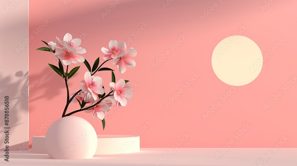 Abstract background of colorful nature scenes featuring vibrant floral patterns depicting pastel sunsets with a harmonious blend of warm and cool tones creating a serene atmosphere Illustration,