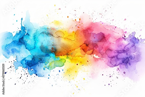 Abstract watercolor splash isolated on white