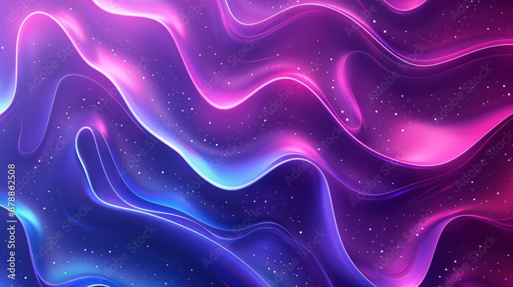 Abstract Purple and Blue Swirling Background with Stars Abstract Purple and Blue Swirling Background with Stars