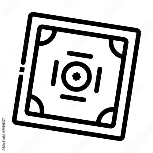 carrom Line Icon