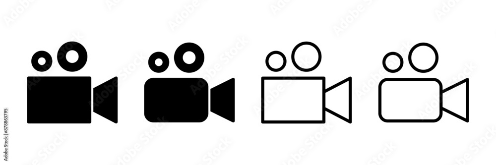 Video camera icon vector isolated on white background. Video camera vector icon. Camera Icons. Movie Sign. Cinema Video camera icon vector isolated on white background. Video camera vector icon. Camera Icons. Movie Sign. Cinema