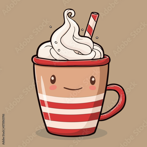Cute Cartoon Peppermint Fla...
