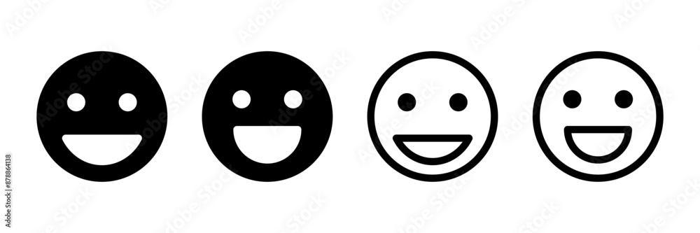 Smile icon vector isolated on white background. Smile vector icon. Emoticon Icon vector. Emoji Smile icon vector isolated on white background. Smile vector icon. Emoticon Icon vector. Emoji