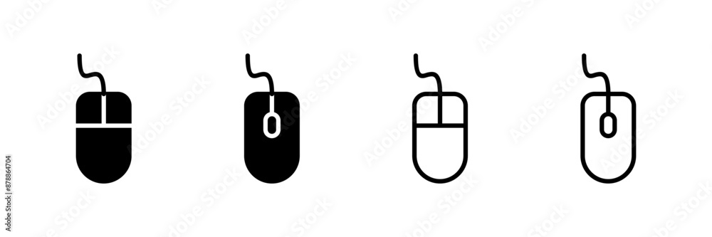 Computer Mouse Icon vector isolated on white background. Computer mouse vector icon Computer Mouse Icon vector isolated on white background. Computer mouse vector icon