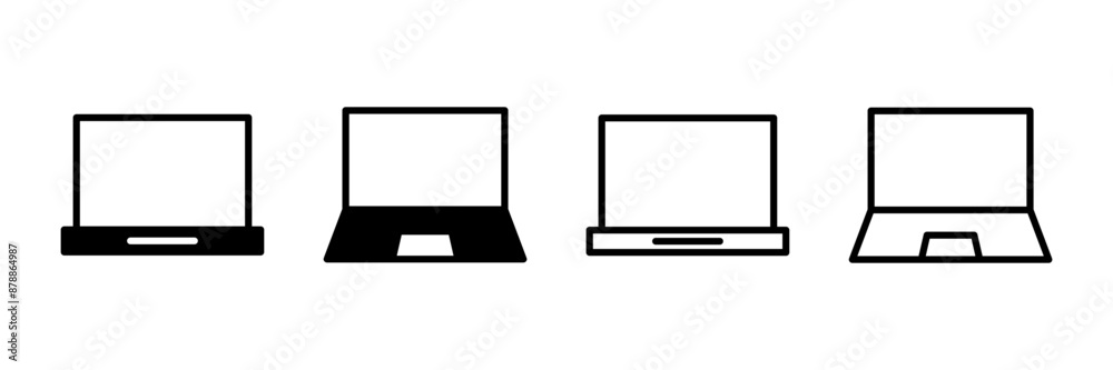 Laptop icon vector isolated on white background. Laptop vector icon Laptop icon vector isolated on white background. Laptop vector icon