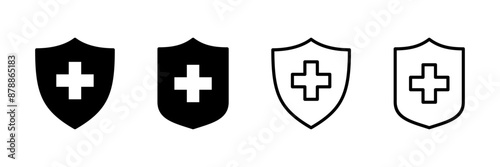 Health insurance icon vector isolated on white background. Insurance health document icon