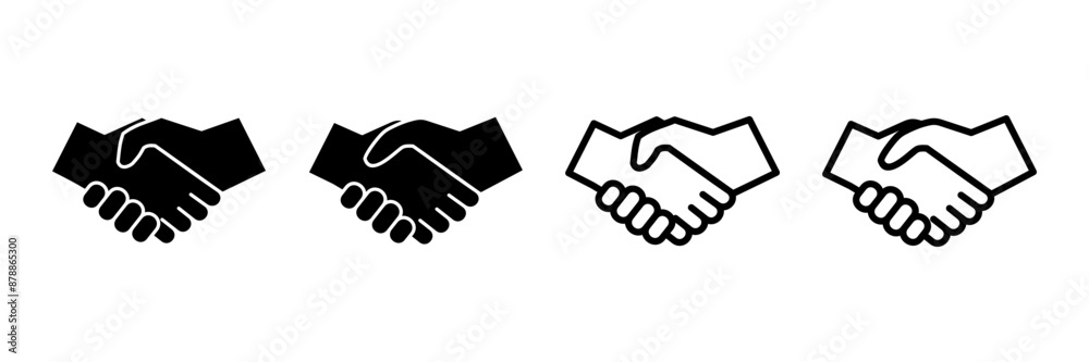 Business handshake icon vector isolated on white background. Handshake icon vector. contract agreement. Trust icon vector. Deal. Done. partnership icon Business handshake icon vector isolated on white background. Handshake icon vector. contract agreement. Trust icon vector. Deal. Done. partnership icon