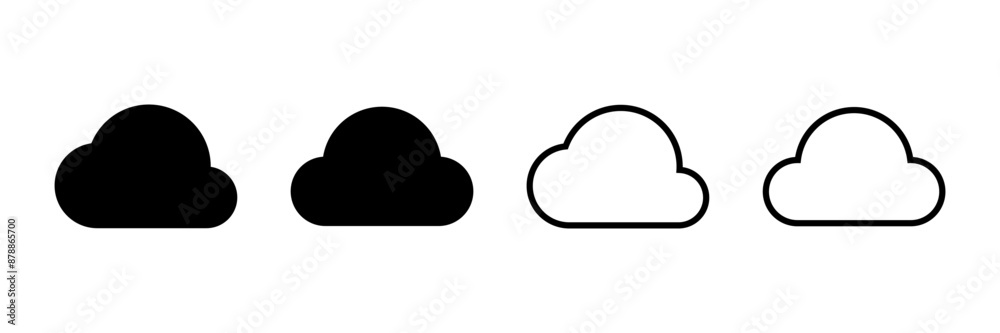 Cloud icon vector isolated on white background. cloud computing icon Cloud icon vector isolated on white background. cloud computing icon