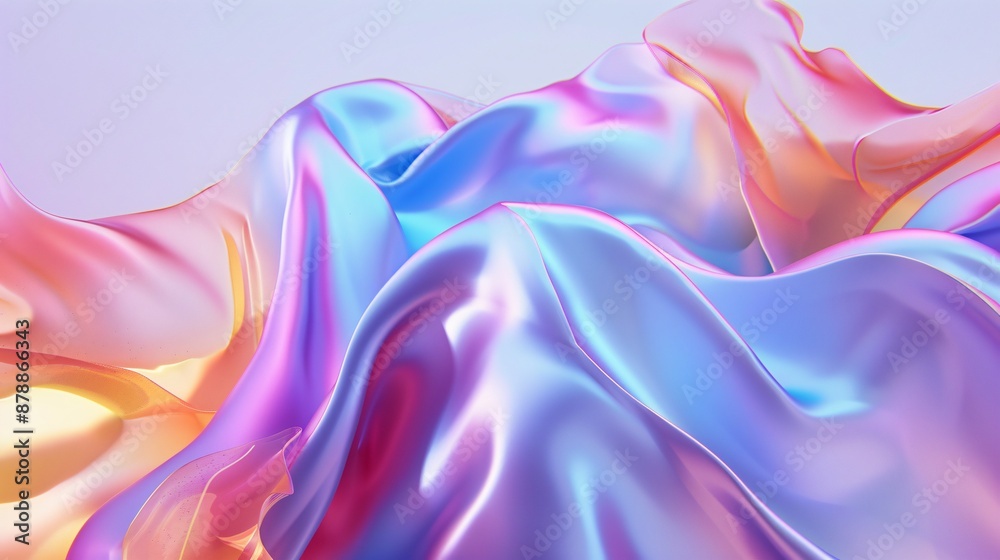 Abstract Iridescent Fabric Waves Abstract Iridescent Fabric Waves