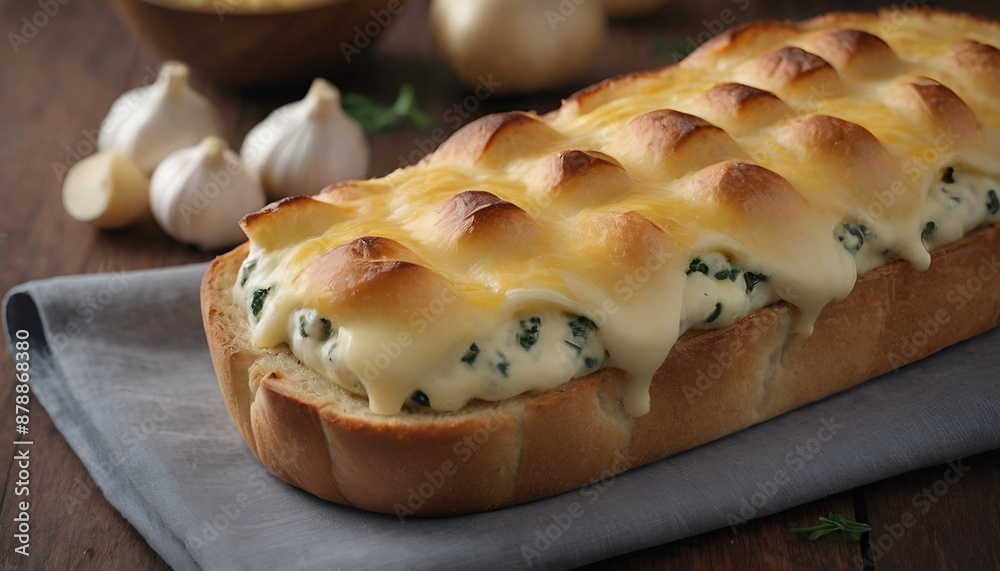 garlic bread with cheese on top garlic bread with cheese on top