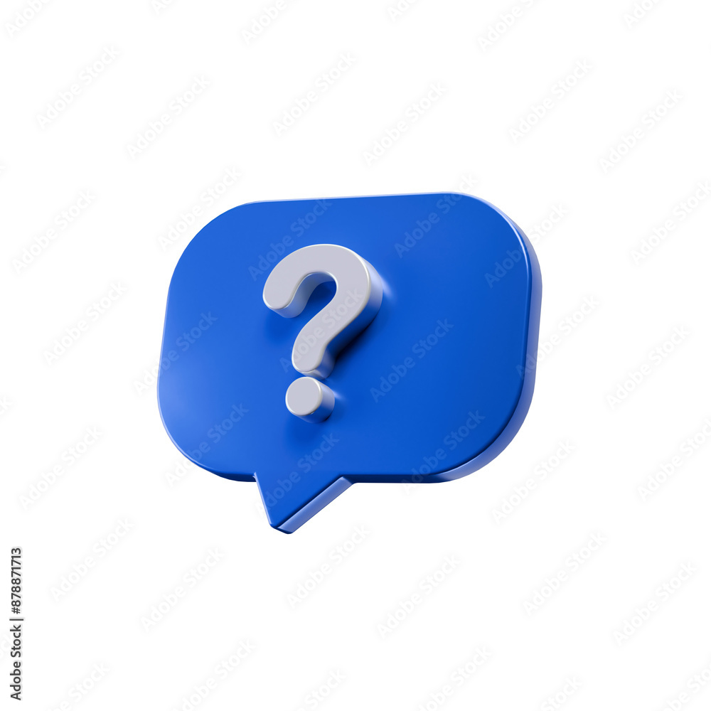question balloon message symbol 3d icon illustration question balloon message symbol 3d icon illustration
