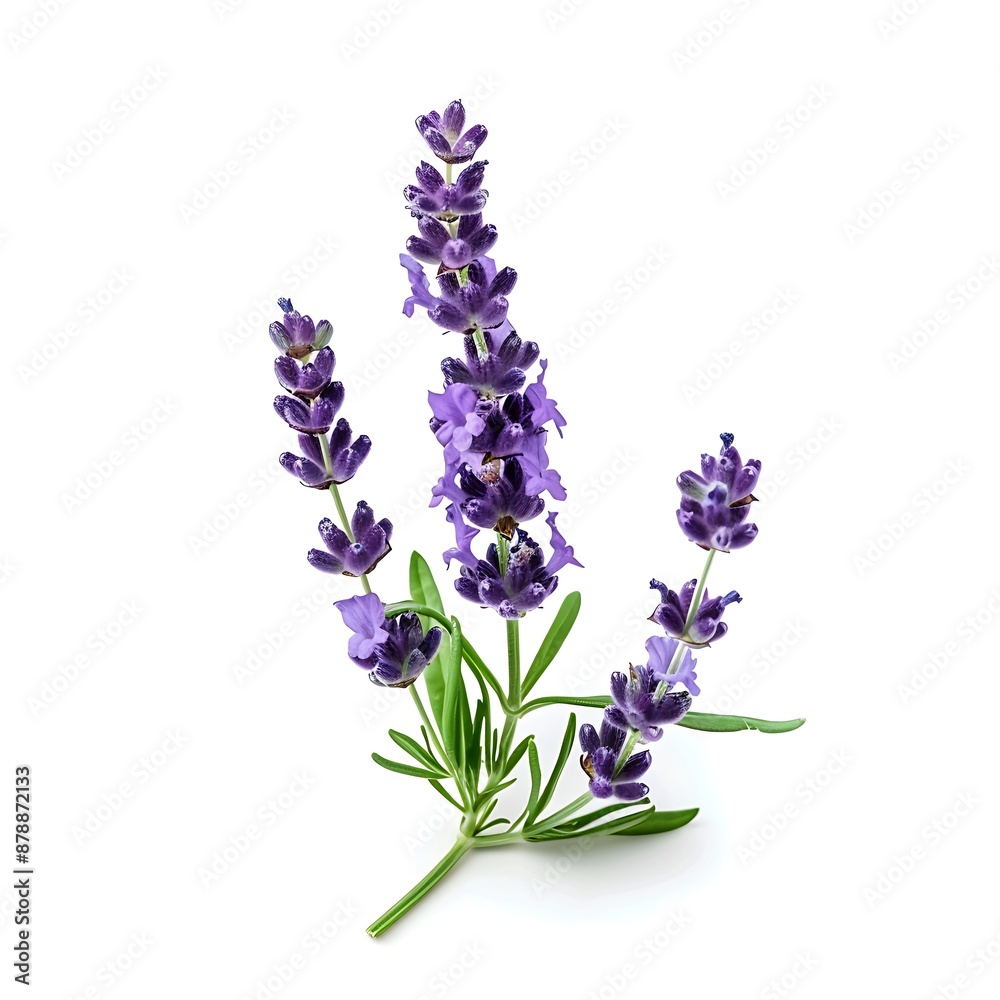 Purple Lavender Isolated on White Background. Beautiful Lavender Flower Purple Lavender Isolated on White Background. Beautiful Lavender Flower