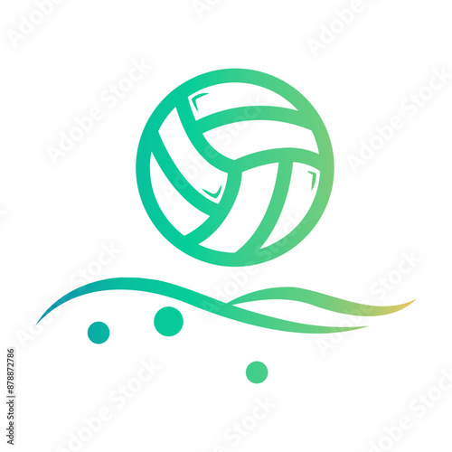 Beach volleyball Line Gradient Icon