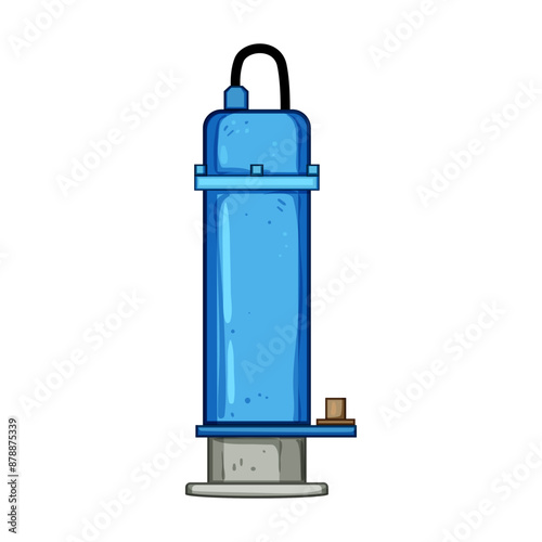tank water pump cartoon. station clean, filter plumbing, pipe purification tank water pump sign. isolated symbol vector illustration