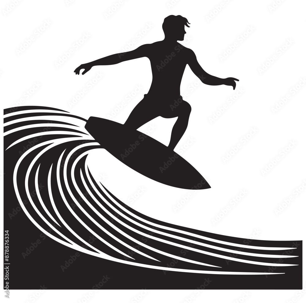 silhouette of Men with surfboard vector illustration silhouette of Men with surfboard vector illustration
