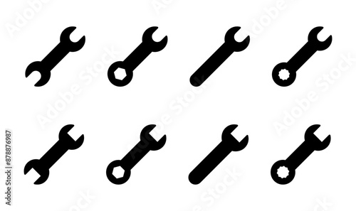 Wrench icon set. repair icon vector. tools icon vector