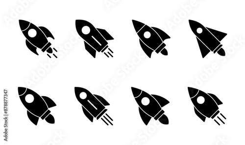 Rocket icon set. Startup icon vector.