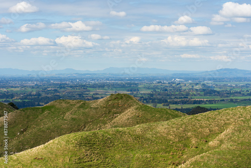 Farmland vista in the Waikato region of New Zealand