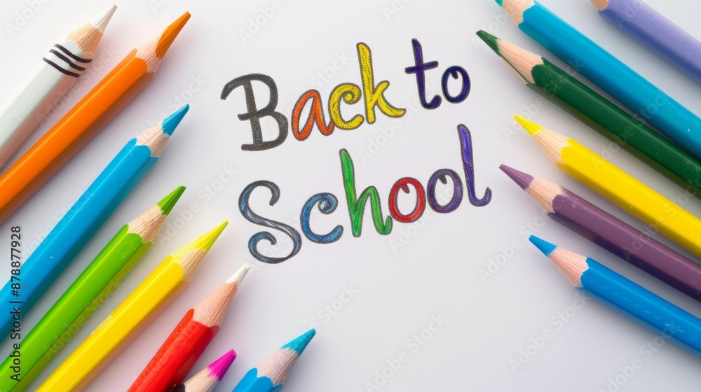 Inscription Back to School. Background with copy space for text Inscription Back to School. Background with copy space for text