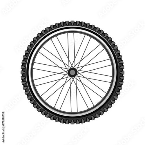sketch wheel bike cartoon. pspokes hub, graphic tyre, side gear sketch wheel bike sign. isolated symbol vector illustration
