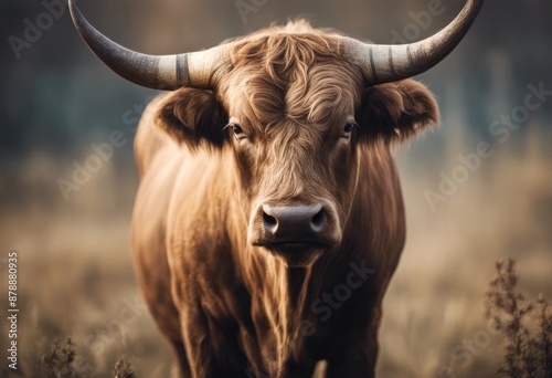 bull farmland wild olated farming beautiful travel mammal field dangerous spanish danger