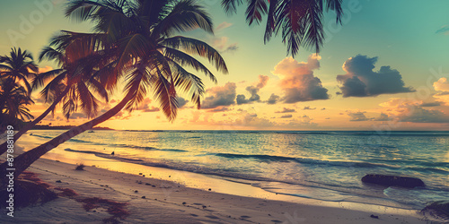 sunset on the beach