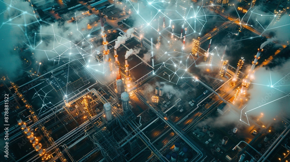 Aerial View of Advanced Industrial Zones and Cloud Computing Services Aerial View of Advanced Industrial Zones and Cloud Computing Services