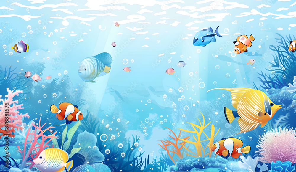 coral reef with fishes coral reef with fishes
