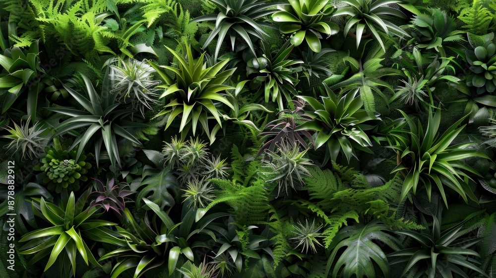 Lush Green Foliage Wall. Lush Green Foliage Wall.